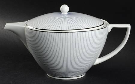 Jasper Conran Blue Pinstripe Teapot & Lid