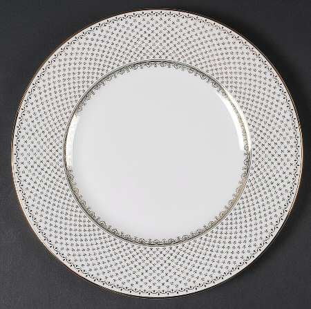French Knot (Gold Trim) Accent Salad Plate