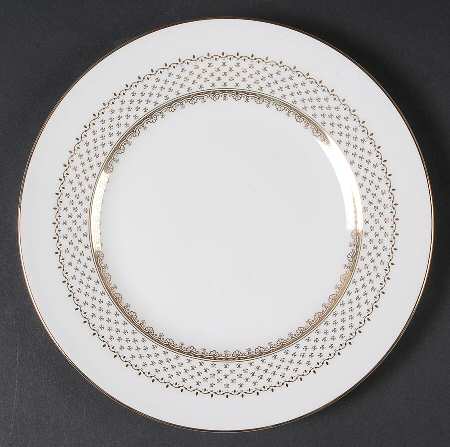 French Knot (Gold Trim) Salad Plate