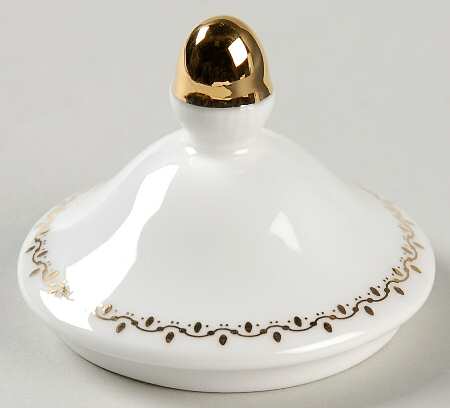 French Knot (Gold Trim) Lid for Sugar Bowl