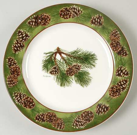 Pinecone Rim Salad Plate