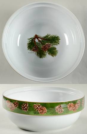 Pinecone Rim 7" Round Serving Bowl