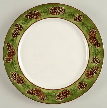 Pinecone Rim Dinner Plate