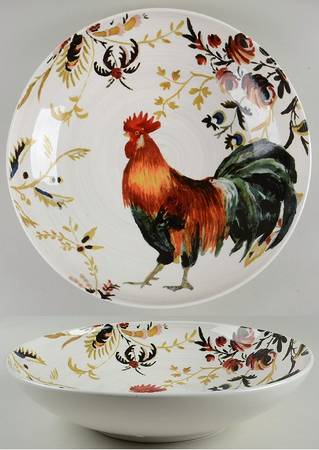 Rooster Francais Centerpiece/Console Bowl
