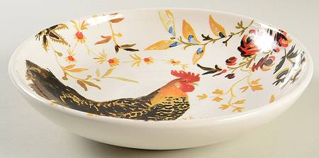 Rooster Francais 10" Soup/Pasta Bowl