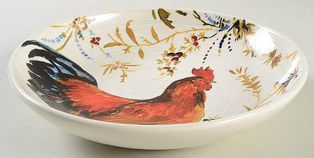 Rooster Francais 10" Soup/Pasta Bowl