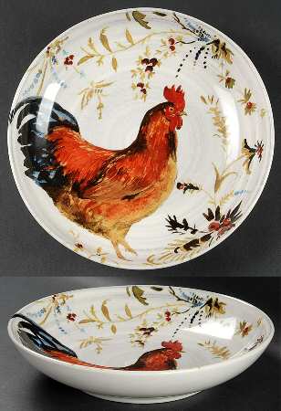 Rooster Francais 9" Soup/Pasta Bowl