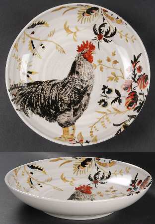 Rooster Francais 9" Soup/Pasta Bowl