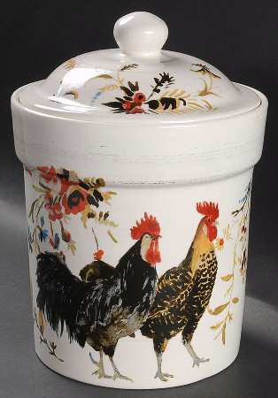 Rooster Francais Medium Canister & Lid