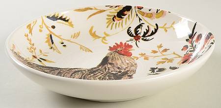 Rooster Francais 10" Soup/Pasta Bowl