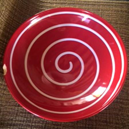Swirl Cherry Coupe Soup Bowl