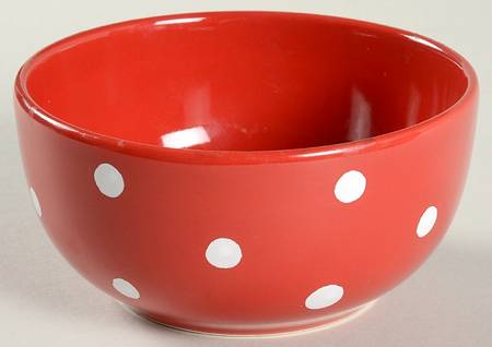 Polka Dots Red Coupe Cereal Bowl