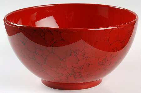 Marble Red 9" Round Serving Bowl