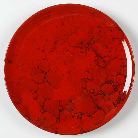 Marble Red Salad Plate