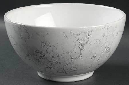 Marble White 9" Round Serving Bowl