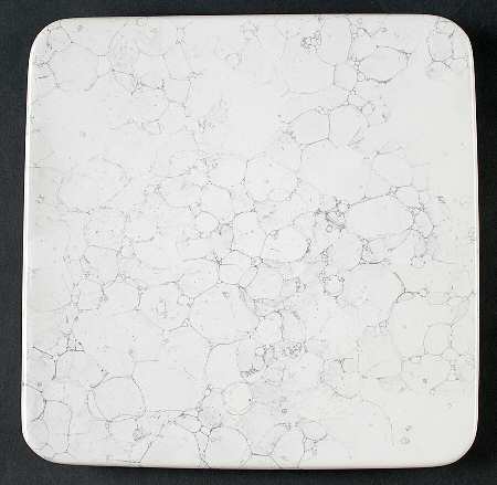 Marble White Square Dinner Plate