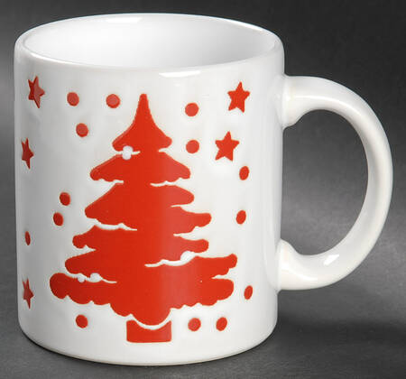 Tannenbaum White (Red Tree) Mug