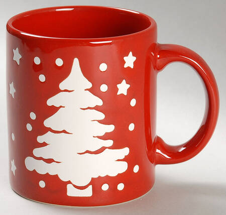 Tannenbaum Red (White Tree) Mug