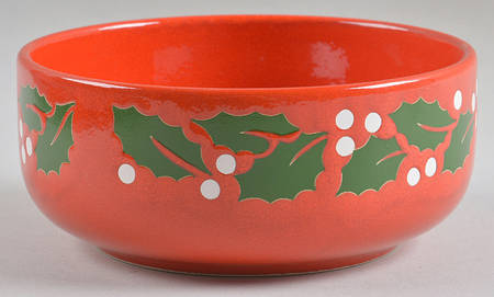 Holly on Red Soup/Cereal Bowl