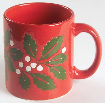 Holly on Red Mug