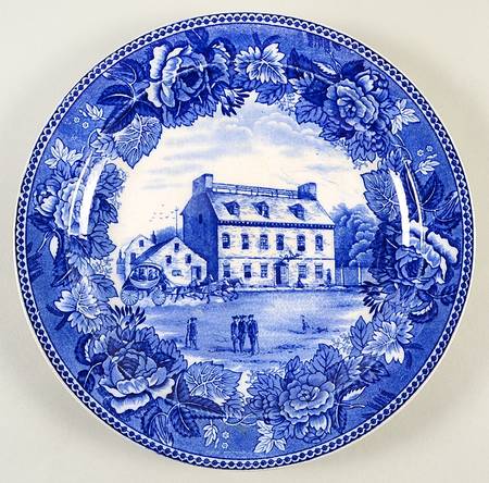 Boston Scenes Blue (No Trim) Luncheon Plate