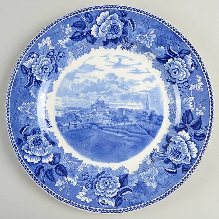 Boston Scenes Blue (No Trim) Dinner Plate by Wedgwood