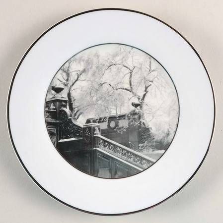 Cities In Snow Salad/Dessert Plate