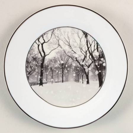 Cities In Snow Salad/Dessert Plate