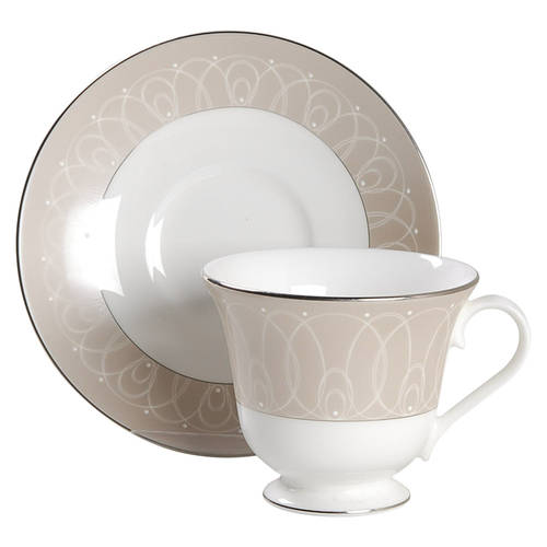 Ballet Icing Mocha Footed Cup & Saucer Set