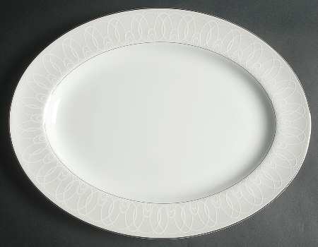 Ballet Icing Pearl 15" Oval Serving Platter