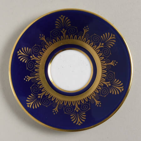 Anthemion Blue Saucer for Demitasse Cup