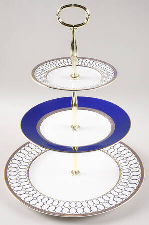 Renaissance Gold 13 7/8"-14 1/4" 3-Tiered Serving Tray(DP,SP,BB) HC