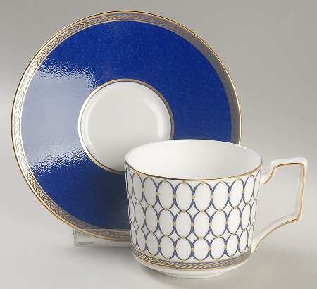 Renaissance Gold Flat Cup & Saucer Set