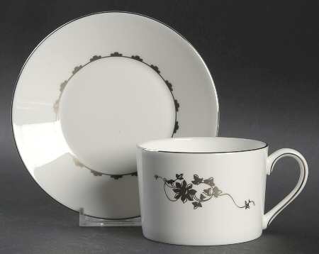 Vera Fleurs Flat Cup & Saucer Set