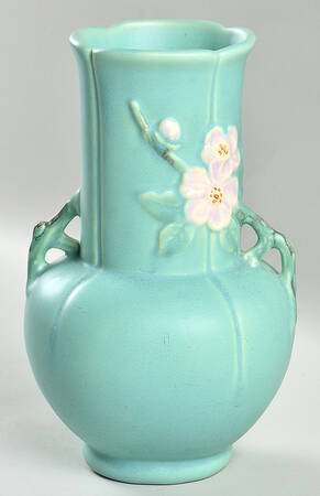 Blossom Green 9" Handled Vase