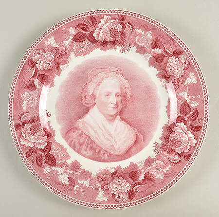 Washington Bicentennial Plates Pink Dinner Plate
