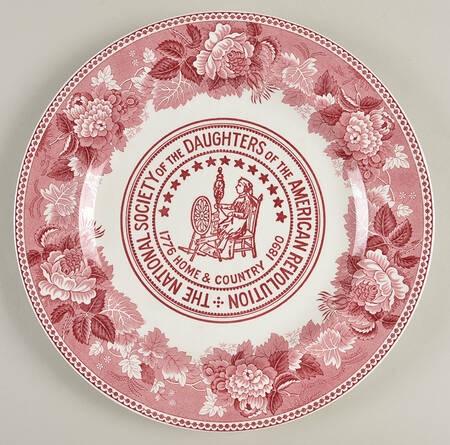 Washington Bicentennial Plates Pink Dinner Plate