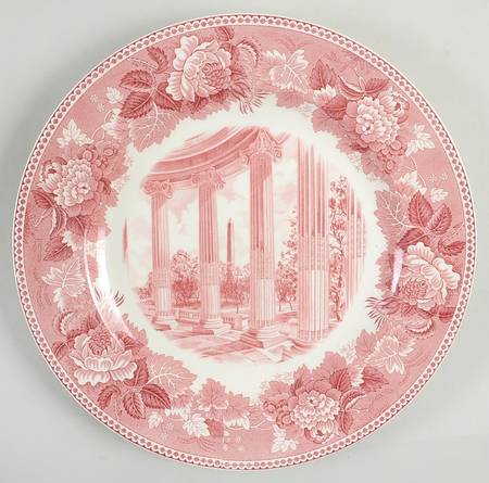 Washington Bicentennial Plates Pink Dinner Plate