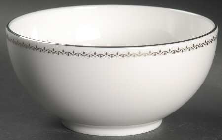 French Knot (Platinum Trim) 6" All Purpose Bowl