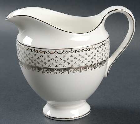 French Knot (Platinum Trim) Creamer