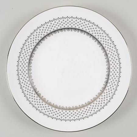 French Knot (Platinum Trim) Salad Plate