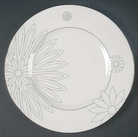 Modern Daisy Accent Luncheon Plate