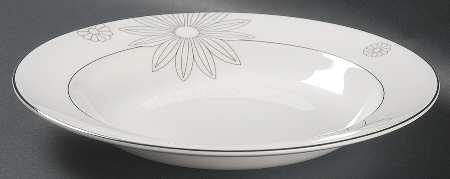 Modern Daisy Large Rim Soup Bowl
