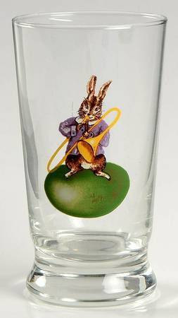 Vintage Bunny Band Glassware Tall Tumbler