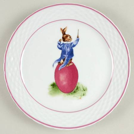 Vintage Bunny Band Salad/Dessert Plate by Williams-Sonoma