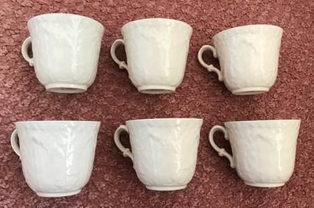 Cauliflower Ware White Footed Cup