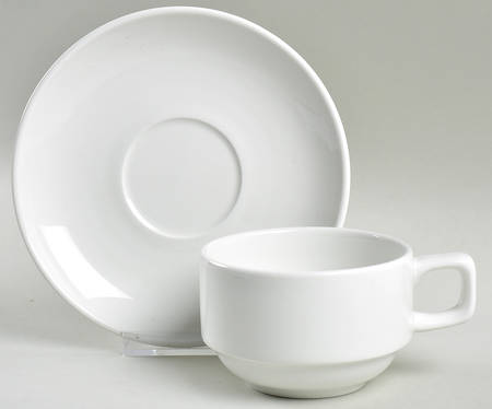 WSO80 ("Restaurant Dinnerware" Backstamp) Flat Cup & Saucer Set