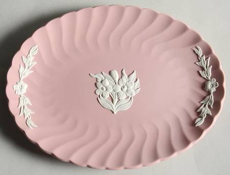 Cream Color on Pink Spiral Flute by Wedgwood