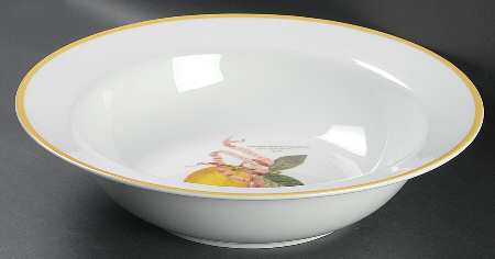 Lemon Botanical 14" Round Serving Bowl