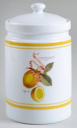 Lemon Botanical Small Canister & Lid
